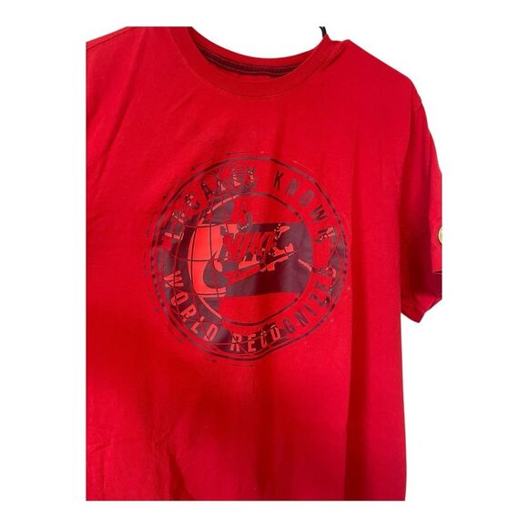 Nike Locally Known World Recognized Red Short Sleeve Graphic Tee XL - Picture 5 of 9